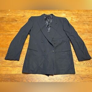 VTG Mani by Gorgio Armani double breasted pinstriped suit jacket size 42